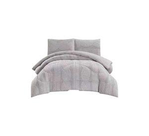 Cubrecama Trenzado Ultra Suave Invierno + Fundas gris claro