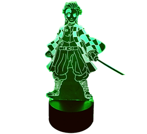 Lámpara ilusión 3D Tanjiro 7 Colores Led Demon Slayer