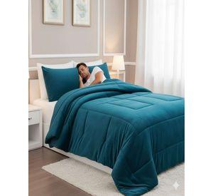 Cubrecama de invierno Plush y Chiporro azul King