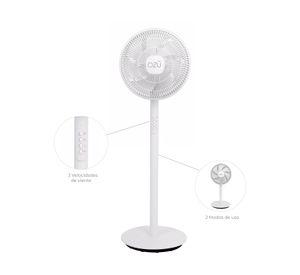 Ventilador Pedestal Blanco 14" 7 aspas Ozu