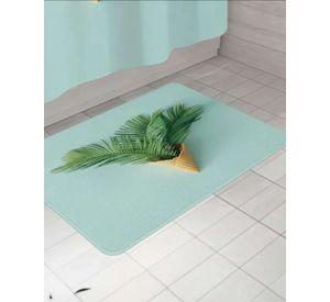 Juego 5 piezas con Cortina de baño de Tela Poliéster y Forro de Ducha de Plástico J-9