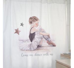 CORTINA DE BAÑO ALGODÓN BAILARINA