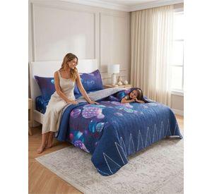 Juego De Cubrecama Quilt 2 Plazas Con Sábanas De Verano 5 Pzs m4
