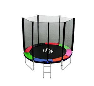 Cama ElásticaI 8ft 2,44 mts Malla seguridad + Escalera GlowUp