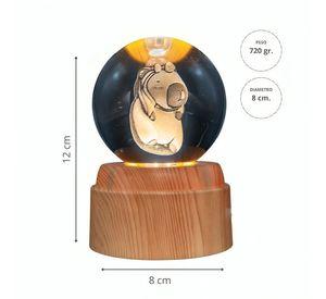 Lámpara Bola de Cristal LED Capybara Tortuga
