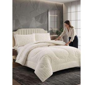 Cubrecama Edredon de Polar Ultra Suave Colección Confort Premium 2 Plazas A01