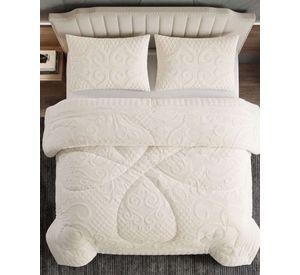 Cubrecama Edredon de Polar Ultra Suave Colección Confort Premium 2 Plazas A01