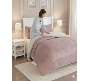 Cubrecama Premium Plush y Chiporro - Invierno King blanco