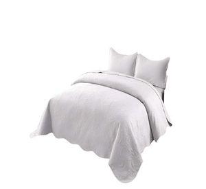QUILT CUBRECAMA DE VERANO KING CON RELIEVE COLOR BLANCO