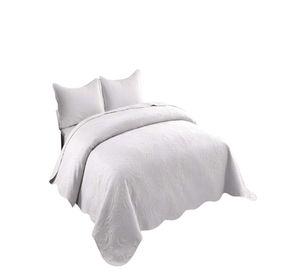 QUILT CUBRECAMA DE VERANO KING CON RELIEVE COLOR BLANCO
