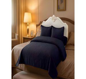 QUILT CUBRECAMA DE VERANO KING CON POMPON COLOR NEGRO