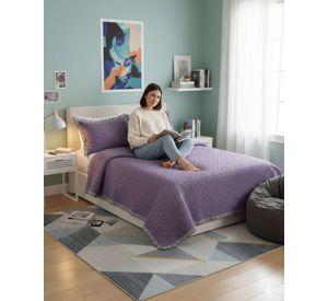 CUBRECAMAS QUILT BORDADOS 2 PLAZA EXTRA SUAVE b03