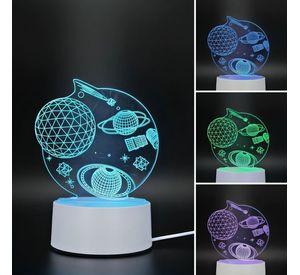 Lámpara Led RGB visualización 3D Universo