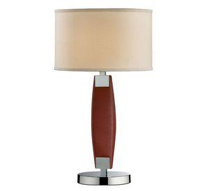 LAMPARA DE SOBREMESA ECO CUERO CAFÉ E27 1X60W