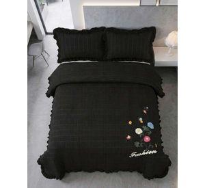 Quilt Cubrecama  Verano Estampado Floral con Bobos 2 Plazas07