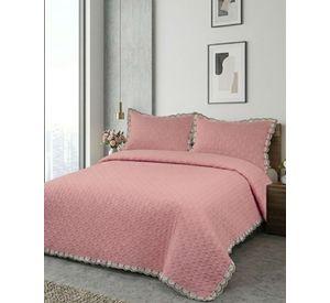 Cubrecama Quilt Diseño Escamas 2 Plazas + Fundas