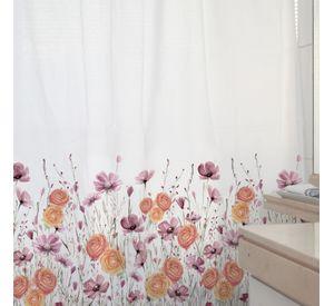 CORTINA DE BAÑO ALGODÓN RANÚNCULOS