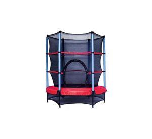 Cama elástica 1.4 m niños malla protectora cobertor negro