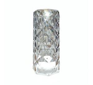 Lámpara De Acrílico Rosa Diamante Táctil