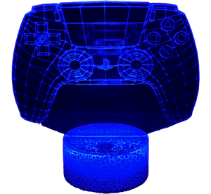 Lampara ilusión 3D Control Mando de Play 7 Colores Led