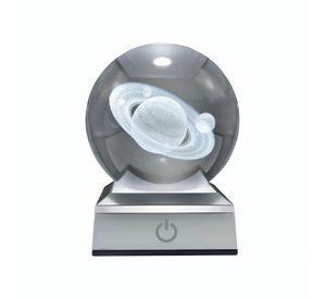 Bola de Cristal LED RGB Diseños 3D Multicolor Saturno
