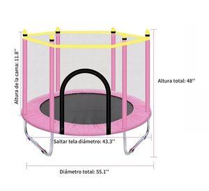 CAMA ELASTICA TRAMPOLIN SALTARINA ROSADA