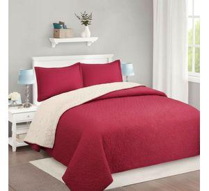 Cubrecama Quilt Sherpa 1.5 - Varios Modelos W.m G Burdeo Lisa