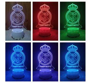 Lámpara ilusión 3D Real Madrid España 7 Colores Led
