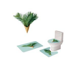Juego 5 piezas con Cortina de baño de Tela Poliéster y Forro de Ducha de Plástico J-9