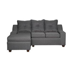 Seccional Viena 3 cuerpos  Izquierda  Tela Gris oscuro 195x 155 x90
