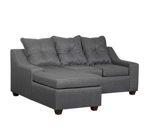 Seccional Viena 3 cuerpos  Izquierda  Tela Gris oscuro 195x 155 x90