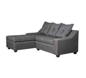 Seccional Viena 3 cuerpos  Izquierda  Tela Gris oscuro 195x 155 x90