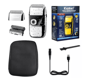 MAQUINA DE AFEITAR PROFESIONAL INALAMBRICA USB CARCASA METALICA DORADA