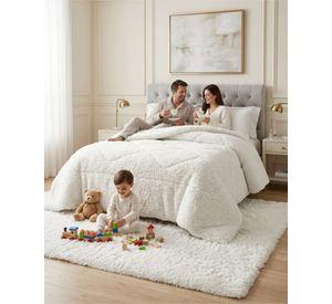 Cubrecamas Sherpa Premium Textura De Oveja 2 Plazas m4
