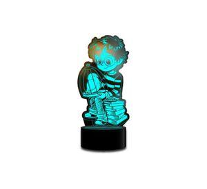 Lámpara Ilusión 3d Harry Potter Sentado Y Buho Hedwig Kawaii