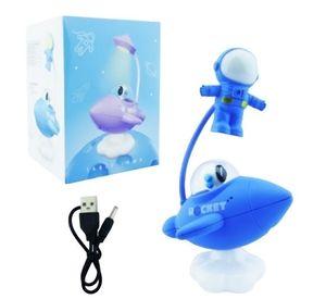 LAMPARA ESCRITORIO LED PARA NIÑO NAVE ESPACIAL CON ASTRONAUTA CON LUZ