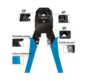 Kit Crimpeadora Red Rj45 Rj11 Rj12 Pelacables 50 Conectores