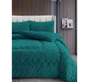 Juego de Cubrecama Sherpa con Relieve Trenzado  2 Plazas A01