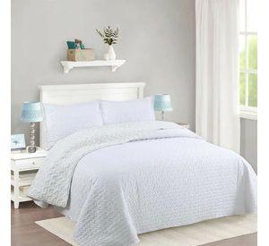 Cubrecama Quilt Sherpa 2pl - Varios Modelos W.m G Blanco Liso Texturizado Liso Texturizado