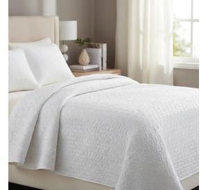 Cubrecama Quilt Sherpa 2pl - Varios Modelos W.m G Blanco Liso Texturizado Liso Texturizado