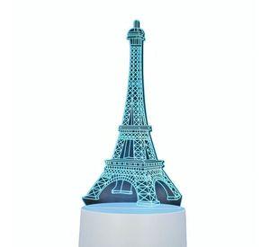Lámpara Led RGB visualización 3D Torre Eifeel