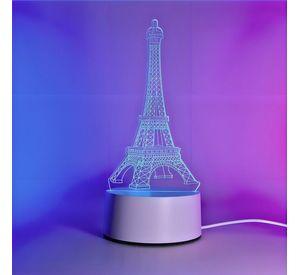 Lámpara Led RGB visualización 3D Torre Eifeel