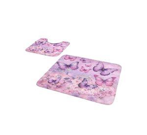 Juego 5 piezas con Cortina de baño de Tela Poliéster y Forro de Ducha de Plástico J-18