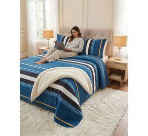 Set Cubrecama Sherpa Con Sabanas Termicas King m6