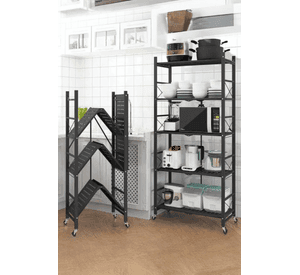 ESTANTE ORGANIZADOR PLEGABLE METALICO MULTIUSO 5 NIVELES