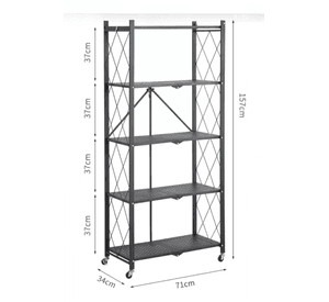 ESTANTE ORGANIZADOR PLEGABLE METALICO MULTIUSO 5 NIVELES