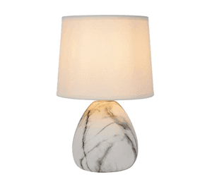 LAMPARA DE MESA MARMO BLANCO Ø16-1xE14