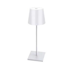 Lámpara LED Touch Recargable Blanca – Diseño Minimalista de Aluminio