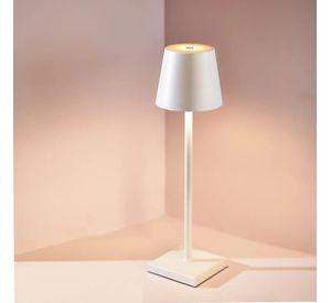 Lámpara LED Touch Recargable Blanca – Diseño Minimalista de Aluminio