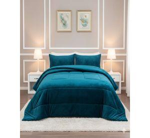 Cubrecama de invierno Plush y Chiporro azul- King